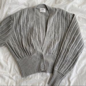 aritzia wilfred grey thais cardigan